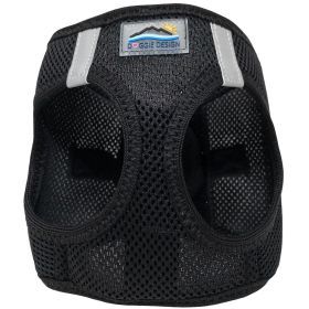American River Solid Ultra Choke Free Dog Harness (Color: Black, size: XXS)