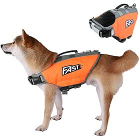 Dog Life Jacket; Reflective Dog Safety Vest Adjustable Pet Life Preserver with Strong Buoyancy and Durable Rescue Handle for Swimming; Surfing; B (size: X-LARGE)