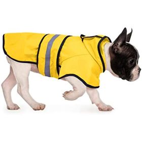 Reflective Dog Raincoat Hooded Slicker Poncho for Small to X-Large Dogs and Puppies; Waterproof Dog Clothing (Color: Yellow, size: X-LARGE)