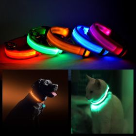 LED PET Safety Halo Style Collar (Color: Orange, size: X-LARGE)
