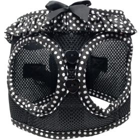 American River Choke Free Dog Harness Polka Dot Collection (Color: Black and White Polka Dot, size: X-LARGE)