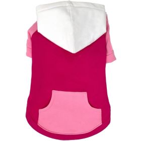 Color-Block Hoodie (Color: Pink on Pink, size: X-LARGE)