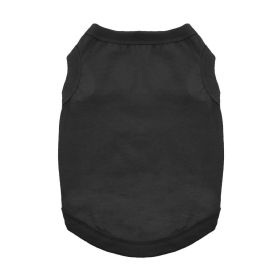 Cotton Dog Tank (Color: Jet Black, size: X-LARGE)