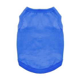 Cotton Dog Tank (Color: Nautical Blue, size: X-LARGE)