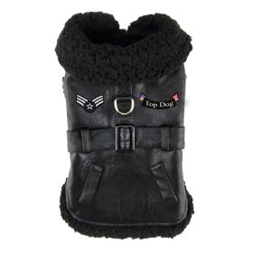 Top Dog Flight Harness Coat by Doggie Design (Color: Black, size: X-LARGE)